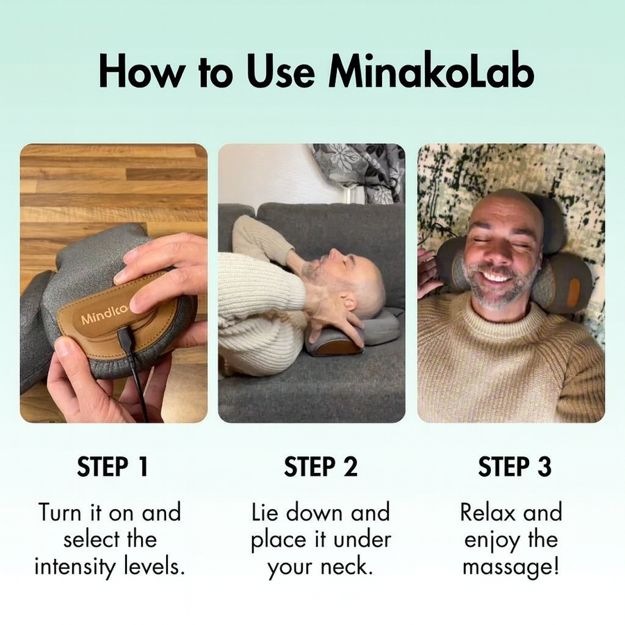 Minako – 3 in 1 Massage, Comfort and Support for the Neck and Upper Back